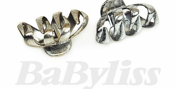 Metallic Silver and Gold Jaw Hair Clips