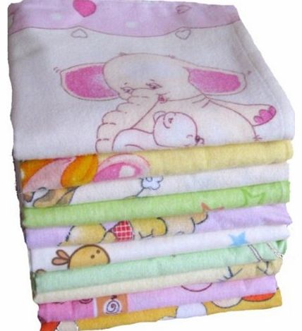 Babymajawelt Baby Flannel Sheets 70/80 - 5 pack for Girl - Nappies soft and cuddly