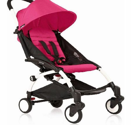 YoYo 6m+ Pushchair Pink With White Frame