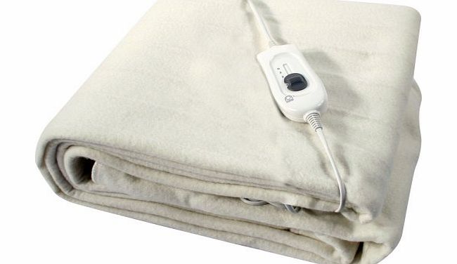 Babz - Single Size 120cm x 60cm Pure Luxury Soft Comfort Washable Warm Electric Heated Underblanket Under Blanket with Single Remote Control and 3 Heat Settings