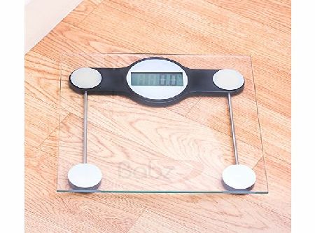 Babz Transparent Digital LCD Bathroom Weighing Platform Scales Electronic Scale