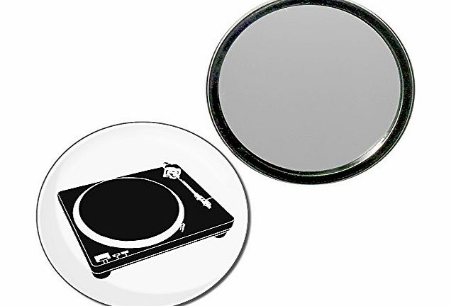 BadgeBeast DJ Decks - 77mm Round Compact Mirror