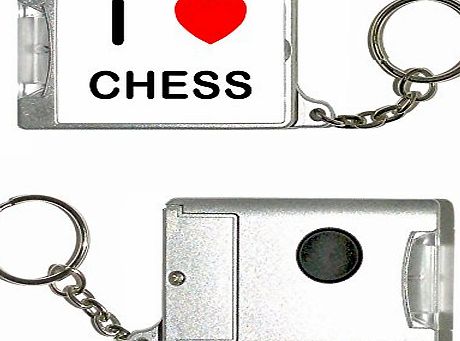 BadgeBeast I Love Heart Chess - Plastic Torch Key Ring