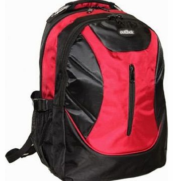 Outback 17 Inch Laptop Backpack Cabin Office Business Rucksack 8 Red PIECES PER BOX UNIT RED