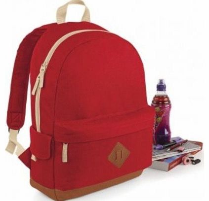 BagBase Heritage Backpack, Classic Red, One Size