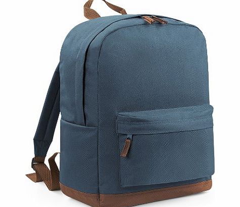 BagBase Student School Digital Backpack Bag (16inch Laptop) (One Size) (Airforce Blue/ Tan)