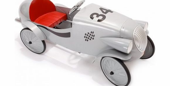 115 x 55cm Le Mans Metal Pedal Car for Children (Grey)