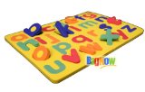 BagNow Children Alphabets Learning Board (letters a to z) - Yellow Magnetic Foam Board