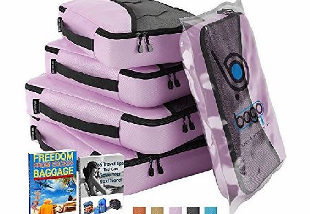 Bago Travel Bags Bago Packing Cubes Travel Organiser For Luggage -4Pcs And Doc Protector (PINK)