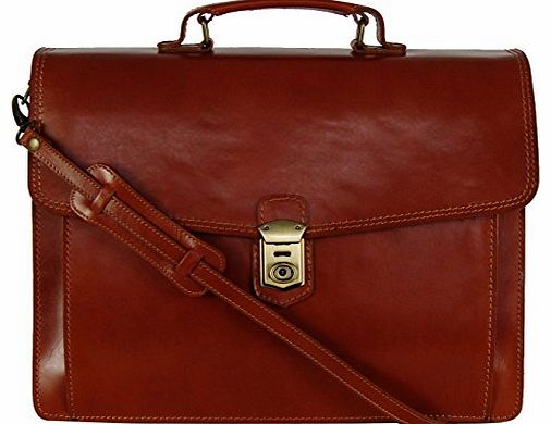 Bags4Less Xxl Leather Briefcase Laptop Bag Briefcase Business Teacher Bag Model: 35662 (Brown)
