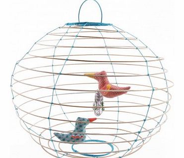 Bird cage hanging lampshade Turquoise `One size