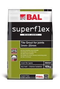bal Superflex Wide Joint Grout Grey 10KG