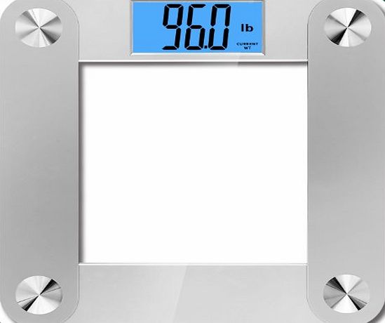 High Accuracy MemoryTrack Plus Digital Bathroom Scale with ``Smart Step-On`` and MemoryTrack Technology, Extra Large Dual Color Backlight Display [NEWEST VERSION] (Silver)