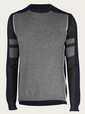balenciaga knitwear navy grey