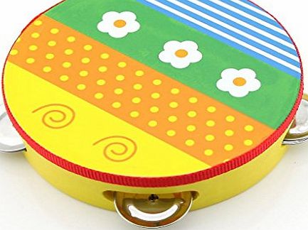 Ballen_Ma Colorful Musical Toy Baby Kids Cartoon Handbell Clap Drum Tambourine(Random Delivery)