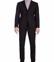 BALMAIN Black tonal weave wool suit