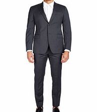 BALMAIN Charcoal wool two-piece suit