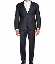 BALMAIN Grey tonal stripe two-piece suit