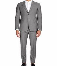 BALMAIN Two-piece grey tonal stripe suit