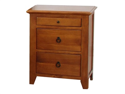 Delaware 3 Drawer Bedside Table Small Single