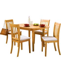 Banbury Extendable Dining Table and 4 Cream Chairs