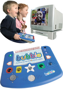 Bandai Bubble DVD Games Console (Blue) with Thomas