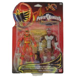 Bandai Power Rangers Figure Set Red Power Ranger and Evil Space Alien