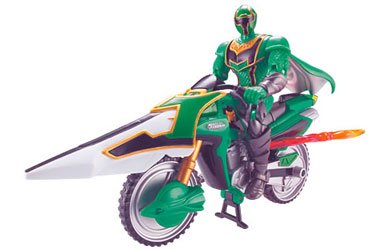 Bandai Power Rangers Mystic Force - Mystic Cycle/Speeder with Figure - Green Mystic Speeder