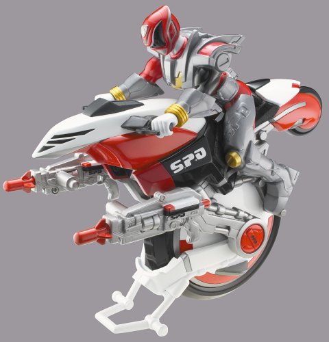 Power Rangers Space Patrol Delta - Patrol Cycle with Figure - Red Uni Force