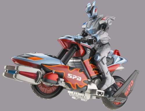Power Rangers Space Patrol Delta - Patrol Cycle with Figure - Shadow Uni Force