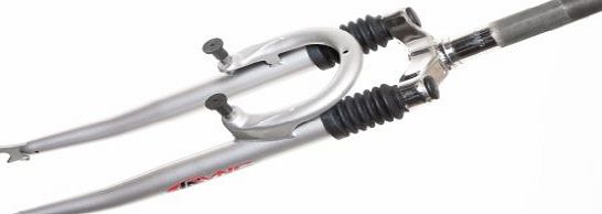 Bankrupt surplus INSYNC 26`` SUSPENSION BIKE FORKS-Vbrake with150mm threaded 1-1/8`` Steerer SILVER