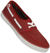 Baracuta Lido Red Canvas Deck Shoes