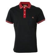 `Tatton` Navy Pique Polo Shirt