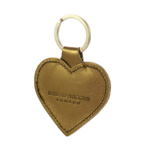 Barbara Wiggins Bronze Metallic Heart Key Fob