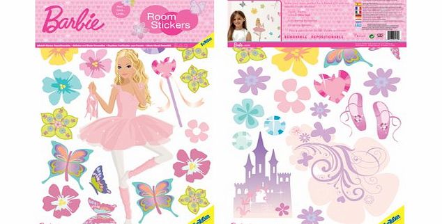 Barbie FunToSee Barbie Ballerina Themed Wall Stickers, 36 Pieces