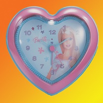 BARBIE heart alarm clock