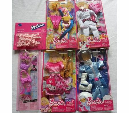 Barbie I can Be 4 Fashion and 1 Fashionistas Shoes And Accessories Pack and 1 Hangers pack By Mattel