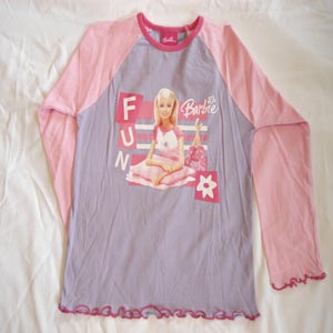 Barbie Pink and Lilac Pyjamas Age 3-4