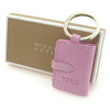 Pink Leather Photo Key Ring