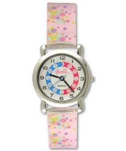 Time Teacher Watch with Pink Floral Strap