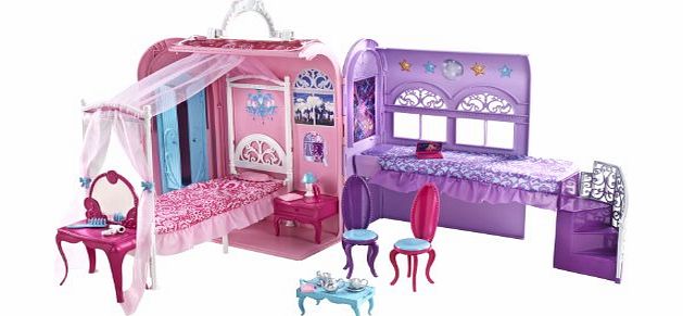 Barbie X3706 Doll House Magic Room 2 in 1 Princess and Popstar