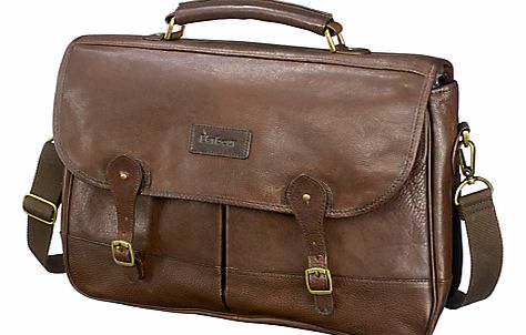 Barbour Leather Satchel, Brown