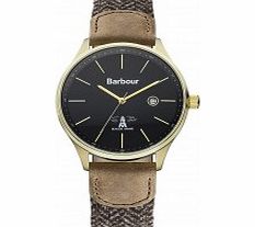 Barbour Mens Glysdale Brown Leather Strap Watch