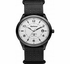 Barbour Mens Redley Black Leather Strap Watch