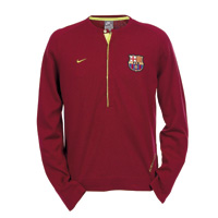 Official 07-08 Barcelona Cover Up Top (red). Authentic Nike item available in sizes M L XL.