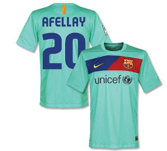 Nike 2010-11 Barcelona Nike Away Shirt (Afellay 20)