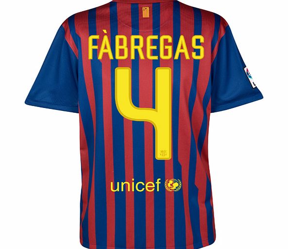 Barcelona Nike 2011-12 Barcelona Nike Home Shirt (Fabregas 4)