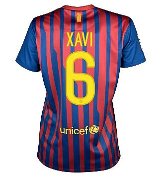 Barcelona Nike 2011-12 Barcelona Nike Womens Home Shirt (Xavi 6)