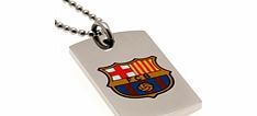 Barcelona Stainless Steel Coloured Crest Dog Tag