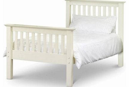 Barcelona Stone White High Foot End Barcelona Stone White, High Foot End, 3ft Single, Contemporary Solid Quality White Pine Wood Bed Frame